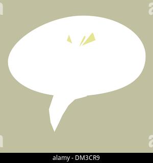 Cartoon red libro aperto nel palloncino di testo Illustrazione Vettoriale