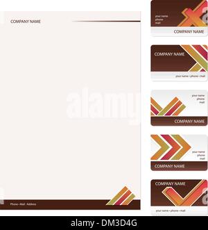 Vintage schede aziendali Illustrazione Vettoriale