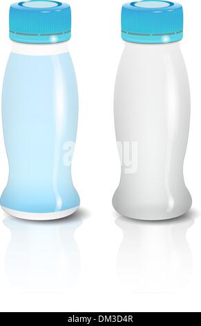 Realistica torta di plastica lo yogurt da bere Illustrazione Vettoriale