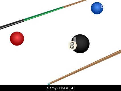 Snooker Illustrazione Vettoriale