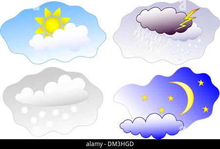 elementi di cielo Illustrazione Vettoriale