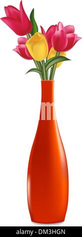 Tulipani in vaso Illustrazione Vettoriale