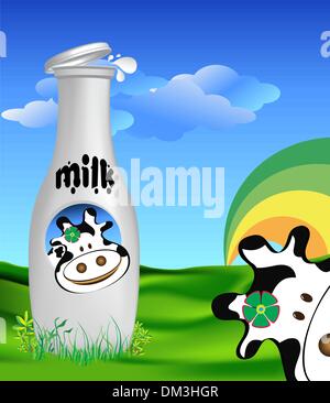 Bottiglia per il latte Illustrazione Vettoriale