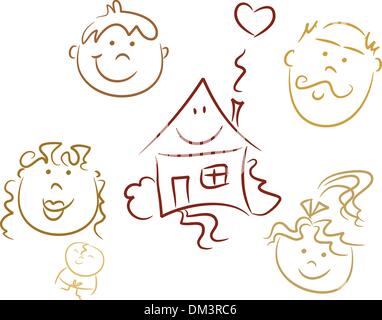 Famiglia felice Illustrazione Vettoriale