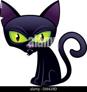 Halloween gatto nero Illustrazione Vettoriale