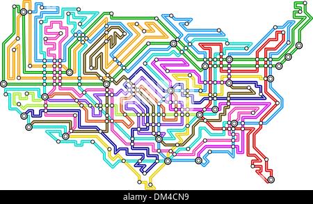 Stati Uniti d'America metropolitana Illustrazione Vettoriale