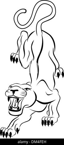 Tiger tattoo tribali Illustrazione Vettoriale