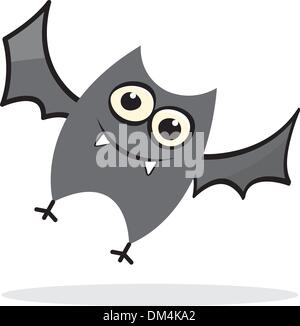 Piccolo grazioso cartoon bat Illustrazione Vettoriale