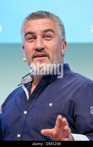 Paul Hollywood dà una dimostrazione culinaria al 2013 BBC Good Food Show tenutosi in Olympia Exhibition Hall Foto Stock