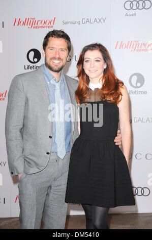 Alyson Hannigan e Alexis Denisof di presenze per la Hollywood Reporter di 22 donne in intrattenimento Prima colazione 2013, il Beverly Hills Hotel Beverly Hills, CA, 11 dicembre 2013. Foto di: Elizabeth Goodenough/Everett Collection Foto Stock