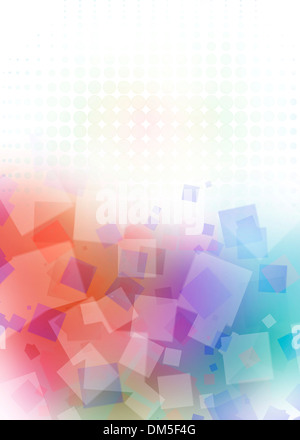 Piazze e modello halftone background astratto Foto Stock