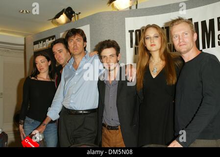 Sett. 10, 2002 - Toronto, Canada - MAX CONFERENZA STAMPA.A TORONTO INTERNATIONAL FILM FESTIVAL.AL FOUR SEASONS HOTEL.CAST MOLLY Parker, John Cusack, Menno Meyjes, NOAH TAYLOR, Leelee Sobieski e Ulrich Thomsen. FITZROY BARRETT / 9-10-2002 K26026FB (D)(Immagine di credito: © Globo foto/ZUMAPRESS.com) Foto Stock