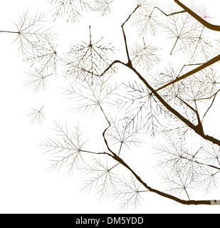 Foglie di autunno, molto superficiale la messa a fuoco. Illustrazione Vettoriale