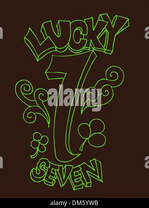 Lucky Seven Illustrazione Vettoriale