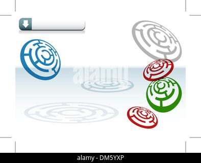 Icone del labirinto Illustrazione Vettoriale