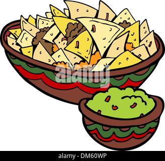 Nachos tortilla chips Illustrazione Vettoriale