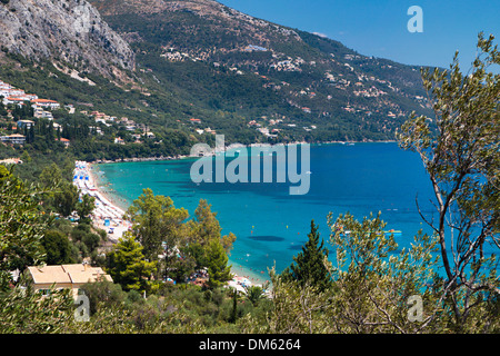 Barbati bay presso l'isola di Corfù in Grecia Foto Stock