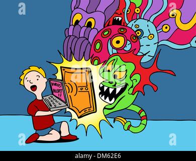 Virus Shield Illustrazione Vettoriale