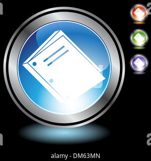 Nero cromato icone - Notebook Illustrazione Vettoriale