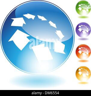 Freccia Set di cristalli Illustrazione Vettoriale