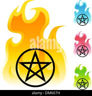 Pentagramma Illustrazione Vettoriale