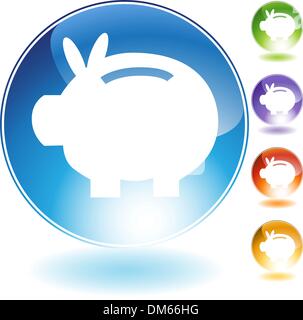 Icona della Banca Piggy Illustrazione Vettoriale