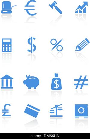 Pulsanti bancario - Azzurro Illustrazione Vettoriale