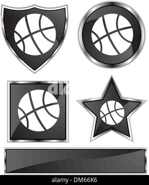 Satin nero - Basket Illustrazione Vettoriale