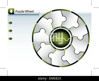 Puzzle grafico ruota Illustrazione Vettoriale