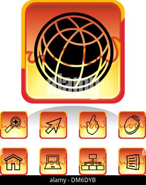 Icone di Web Illustrazione Vettoriale