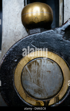 Close-up dettaglio di un vecchio treno a vapore Foto Stock