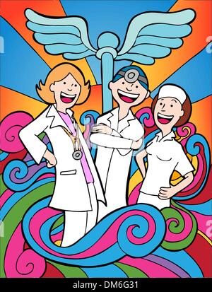 Equipe medica Illustrazione Vettoriale