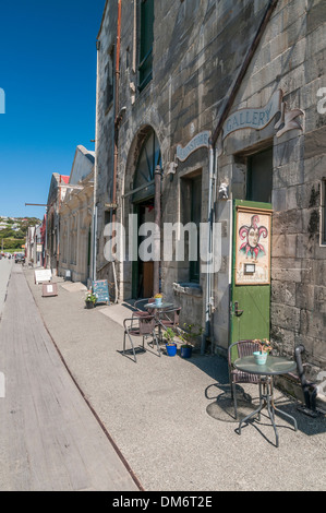 Via Porto, Oamaru, North Otago, Isola del Sud, Nuova Zelanda Foto Stock