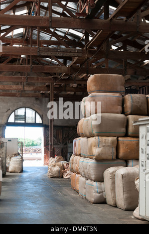 Magazzino di lana, Porto Street, Oamaru, North Otago, South Island, in Nuova Zelanda. Foto Stock