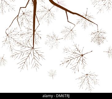 Foglie di autunno, molto superficiale la messa a fuoco Illustrazione Vettoriale