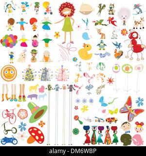 I personaggi dei cartoni animati Illustrazione Vettoriale