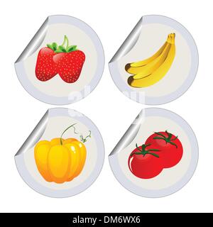 Frutta e ortaggi Illustrazione Vettoriale
