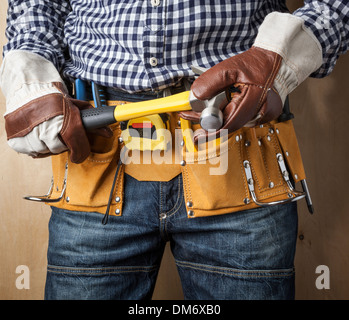 Professional con attrezzi,fuoco selettivo sulle parti più vicina Foto Stock