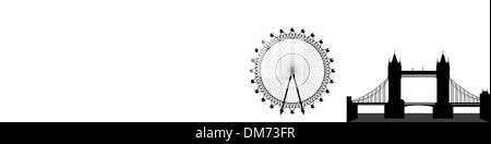 Lo skyline di Londra - vettore Illustrazione Vettoriale