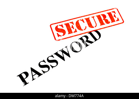 Password contrassegnata come 'Secure'. Foto Stock