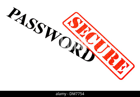 Password contrassegnata come 'Secure'. Foto Stock