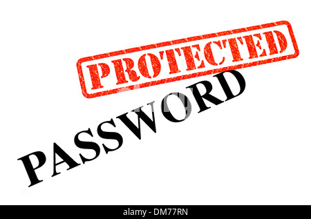 La password è protetta. Foto Stock