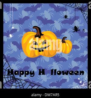 Il messaggio di saluto della scheda di halloween Illustrazione Vettoriale