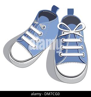 Bambini sneaker blu Illustrazione Vettoriale