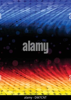 Puntini in background senza giunture delle luci in prospettiva Illustrazione Vettoriale