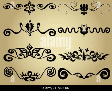 Elementi di decorazione design Illustrazione Vettoriale