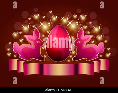Uova di Pasqua e glosse Illustrazione Vettoriale