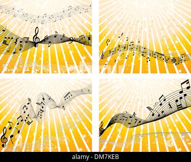 Insieme di note stuff Illustrazione Vettoriale