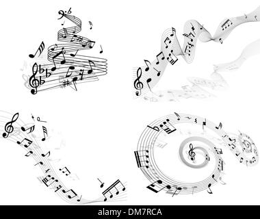 Insieme di note stuff Illustrazione Vettoriale