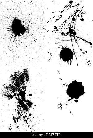 Set di macchie di inchiostro Illustrazione Vettoriale